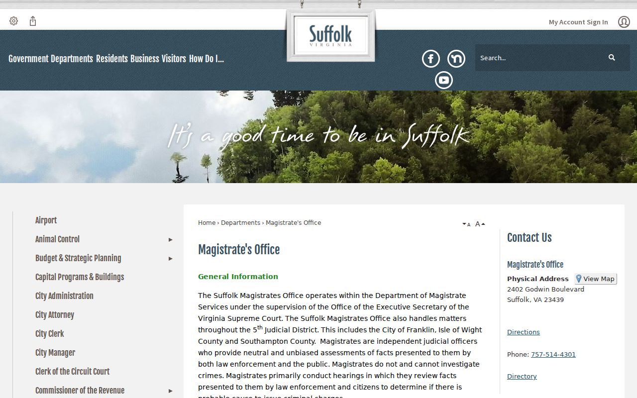 Suffolk arrest booking and Magistrate's Office information