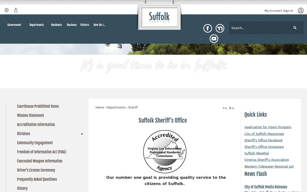Suffolk criminal history sheriff records page